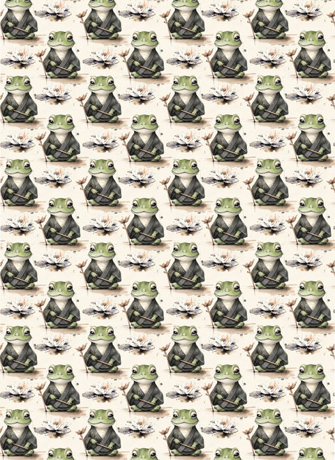 20477 Wise Frog – Waterslide Decal for Enamel, Glass & Ceramic