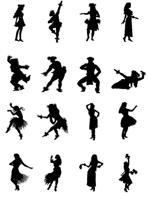 20549 Hula Dancers – Waterslide Decal for Enamel, Glass & Ceramic