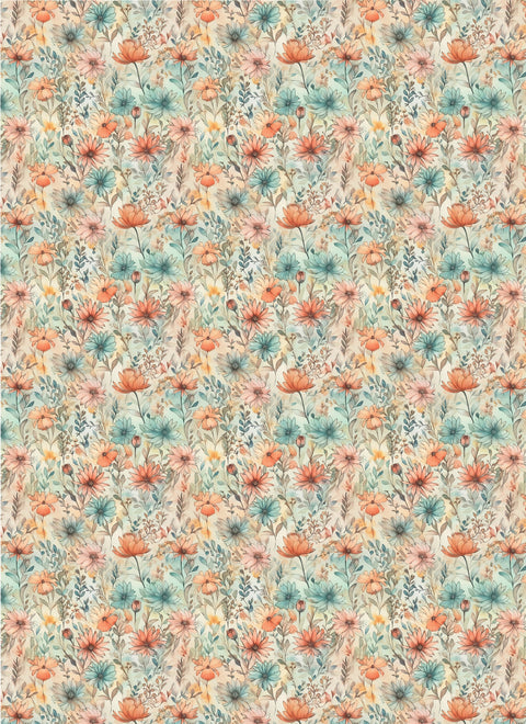 20553 Floral 8 – Waterslide Decal for Enamel, Glass & Ceramic