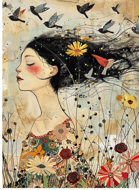 20556 Mixed Media Tile Design Enamel Decals, enamel supplies, ceramic decals, fusible decal, glass decals, 20556A