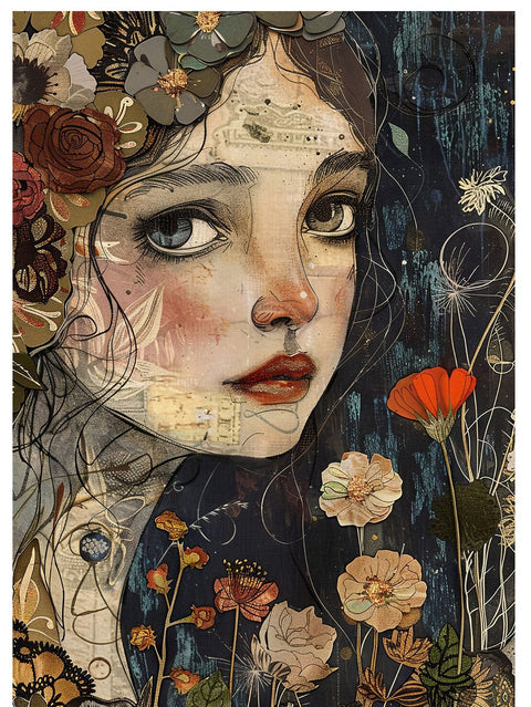 20556 Mixed Media Tile Design Enamel Decals, enamel supplies, ceramic decals, fusible decal, glass decals, 20556C