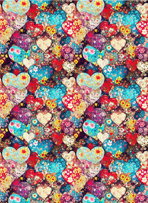 20486 Flower Hearts – Waterslide Decal for Enamel, Glass & Ceramic
