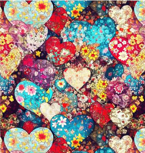 20486 Flower Hearts – Waterslide Decal for Enamel, Glass & Ceramic