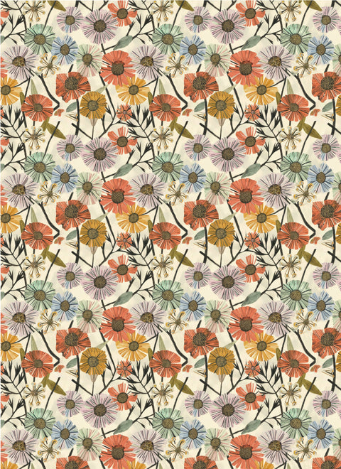 20570 1970's Floral – Waterslide Decal for Enamel, Glass & Ceramic