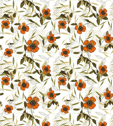 20489 Orange Flowers – Waterslide Decal for Enamel, Glass & Ceramic