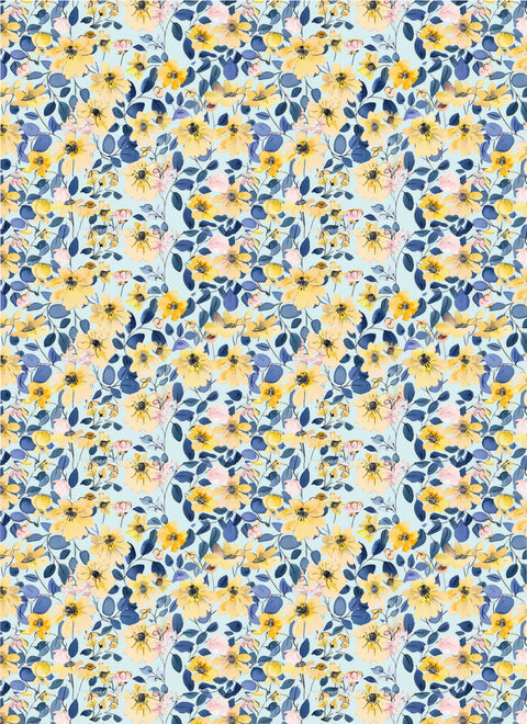 20581 Little Yellow Flowers – Waterslide Decal for Enamel, Glass & Ceramic