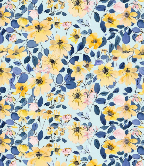 20581 Little Yellow Flowers – Waterslide Decal for Enamel, Glass & Ceramic