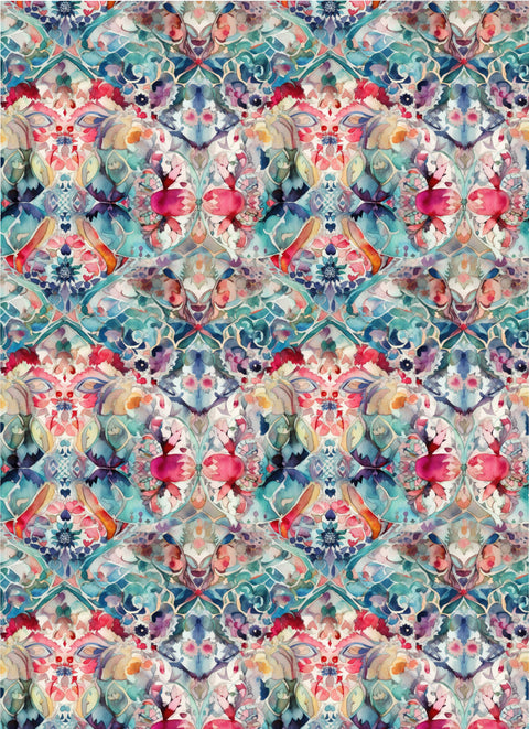 20585 Boho Watercolor 3 – Waterslide Decal for Enamel, Glass & Ceramic