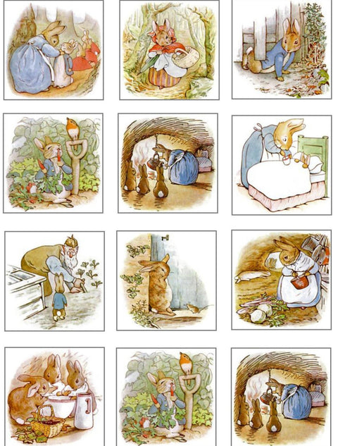 20495 Peter Rabbit Tiles – Waterslide Decal for Enamel, Glass & Ceramic