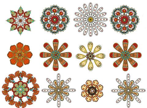 20500 Medallions3 – Waterslide Decal for Enamel, Glass & Ceramic