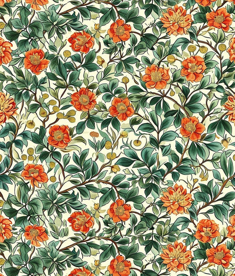 Vintage Morris Floral 52 Design Enamel Decals, enamel supplies, ceramic decals, fusible decal, glass decals, 20498