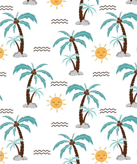 20505 Sun n' Palm Trees – Waterslide Decal for Enamel, Glass & Ceramic