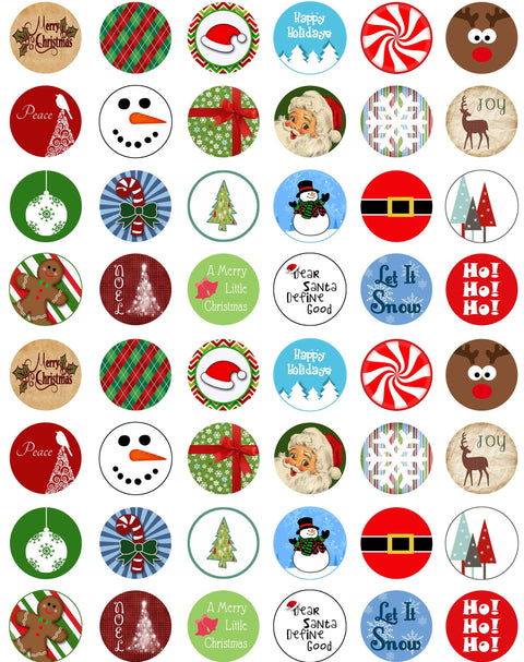20510 Merry Christmas Circles – Waterslide Decal for Enamel, Glass & Ceramic