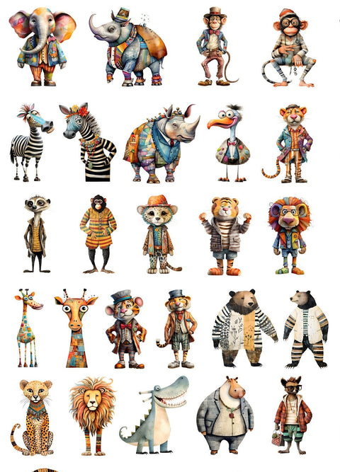 20520 Safari Animal Fun – Waterslide Decal for Enamel, Glass & Ceramic