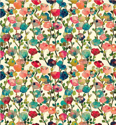 20525 Lovely Floral – Waterslide Decal for Enamel, Glass & Ceramic