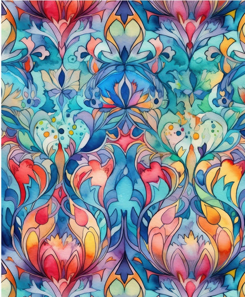 20528 Boho Watercolor – Waterslide Decal for Enamel, Glass & Ceramic