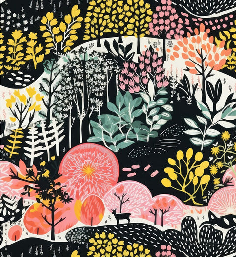 20530 Whimsical WoodBlock – Waterslide Decal for Enamel, Glass & Ceramic