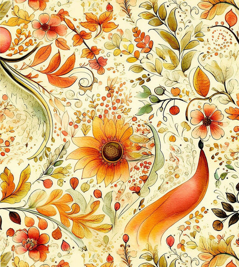 20541 Autumn Floral – Waterslide Decal for Enamel, Glass & Ceramic
