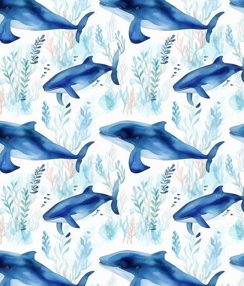 20618 Watercolor Whales – Waterslide Decal for Enamel, Glass & Ceramic