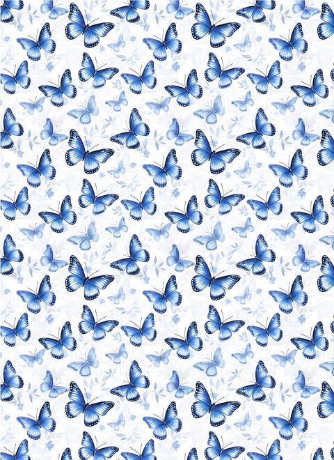 20560 Blue Butterflies – Waterslide Decal for Enamel, Glass & Ceramic