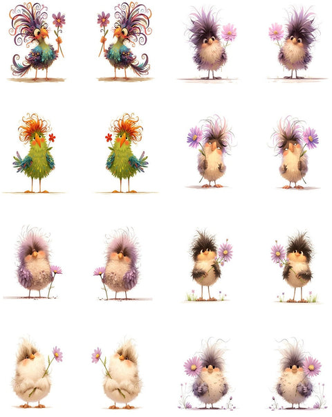 20565 Pretty Birds Earring Sets – Waterslide Decal for Enamel, Glass & Ceramic