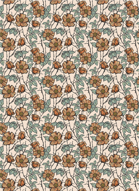 20567 Retro Flowers – Waterslide Decal for Enamel, Glass & Ceramic