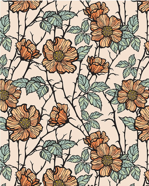 20567 Retro Flowers – Waterslide Decal for Enamel, Glass & Ceramic