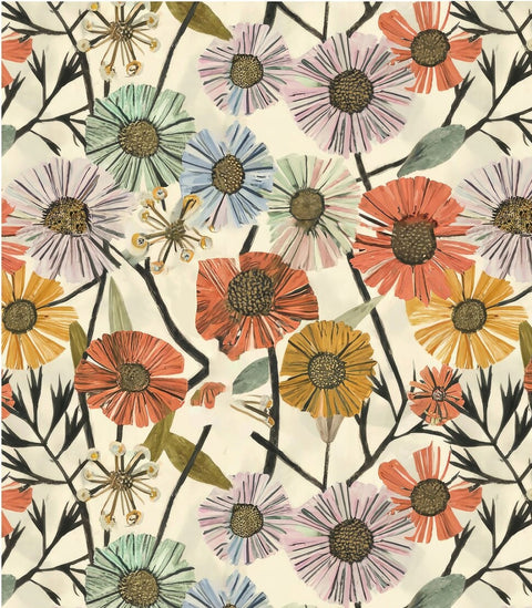 20570 1970's Floral – Waterslide Decal for Enamel, Glass & Ceramic