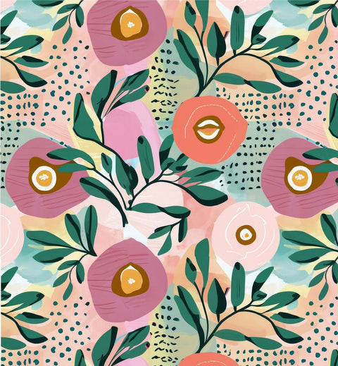 20572 Modern Floral – Waterslide Decal for Enamel, Glass & Ceramic