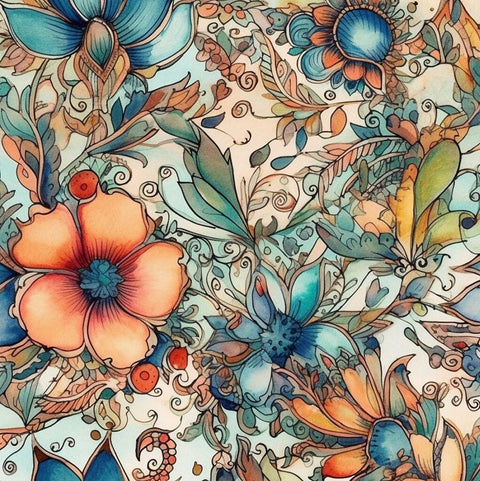 20578 Water Flower – Waterslide Decal for Enamel, Glass & Ceramic