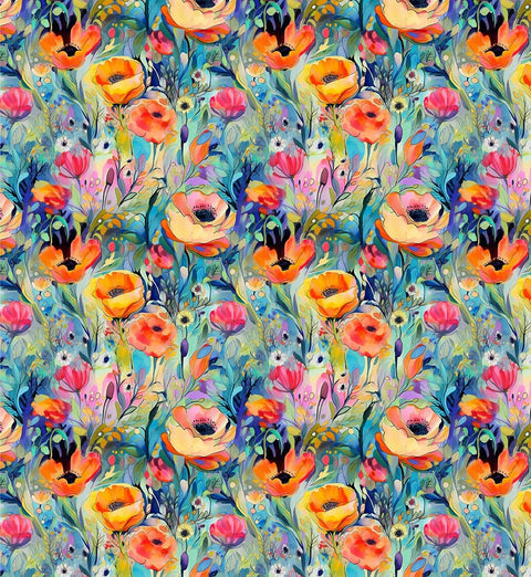 20591 Radiant Flowers – Waterslide Decal for Enamel, Glass & Ceramic