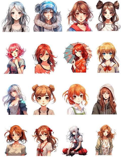 20607 Anime Girls – Waterslide Decal for Enamel, Glass & Ceramic