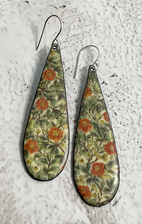 Vintage Morris Floral 52 Design Enamel Decals, enamel supplies, ceramic decals, fusible decal, glass decals, 20498