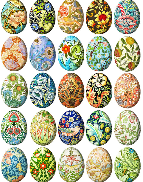 20613 William Morris Ovals – Waterslide Decal for Enamel, Glass & Ceramic