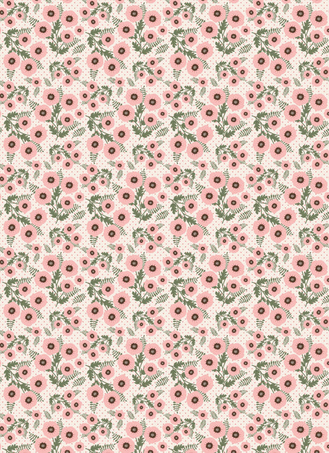 20642 Pinky Retro Floral – Waterslide Decal for Enamel, Glass & Ceramic