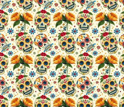 20644 Sugar Skulls 2 – Waterslide Decal for Enamel, Glass & Ceramic