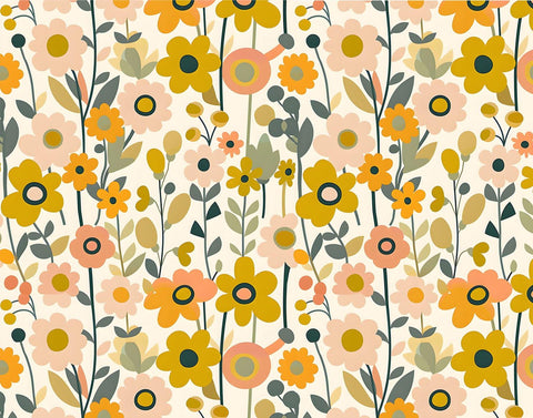 20648 Retro Floral – Waterslide Decal for Enamel, Glass & Ceramic