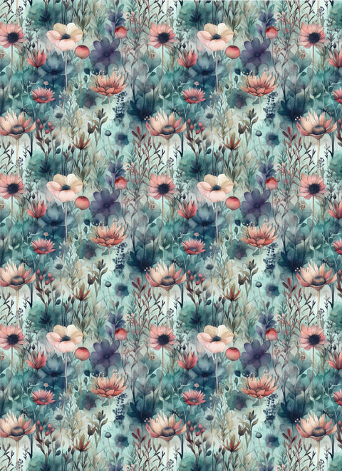 20651 Flowers Wild 8 – Waterslide Decal for Enamel, Glass & Ceramic