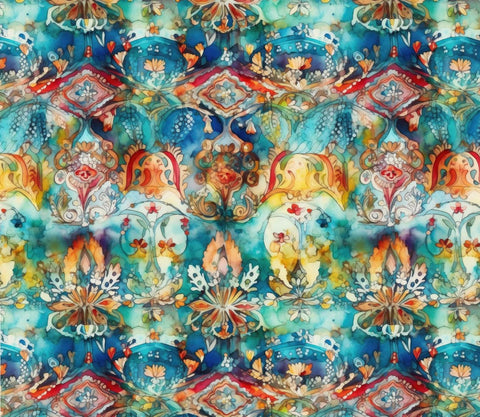 20658 Watercolor Bohemian – Waterslide Decal for Enamel, Glass & Ceramic