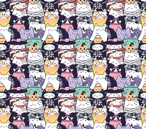 20660 Halloween Cat Party – Waterslide Decal for Enamel, Glass & Ceramic