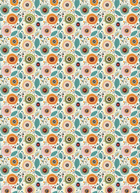 20664 Abstract Floral – Waterslide Decal for Enamel, Glass & Ceramic