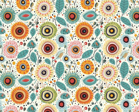 20664 Abstract Floral – Waterslide Decal for Enamel, Glass & Ceramic