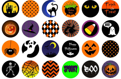20673 Halloween Art Circles – Waterslide Decal for Enamel, Glass & Ceramic