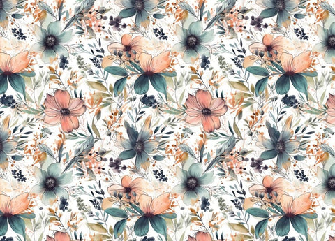 20677 Tranquil Flowers 3 – Waterslide Decal for Enamel, Glass & Ceramic