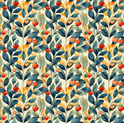 20638 Hearts & Leaves – Waterslide Decal for Enamel, Glass & Ceramic