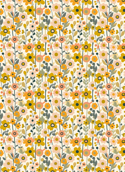 20648 Retro Floral – Waterslide Decal for Enamel, Glass & Ceramic