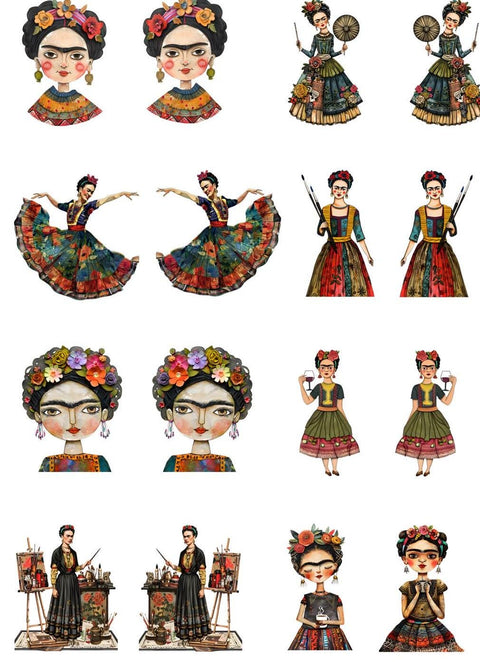 20690 Frida Earring Sets 1 – Waterslide Decal for Enamel, Glass & Ceramic