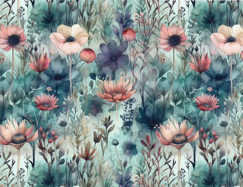 20651 Flowers Wild 8 – Waterslide Decal for Enamel, Glass & Ceramic