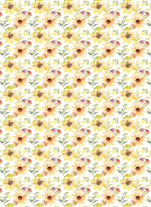 20652 Watercolor Sunflowers – Waterslide Decal for Enamel, Glass & Ceramic