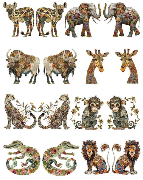 20649 Wild & Wonderful Animals – Waterslide Decal for Enamel, Glass & Ceramic